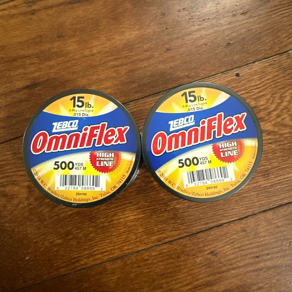Zebco Omniflex High Strength Monofilament Fishing Line 15 LB 500 YDS Clear-2 PK